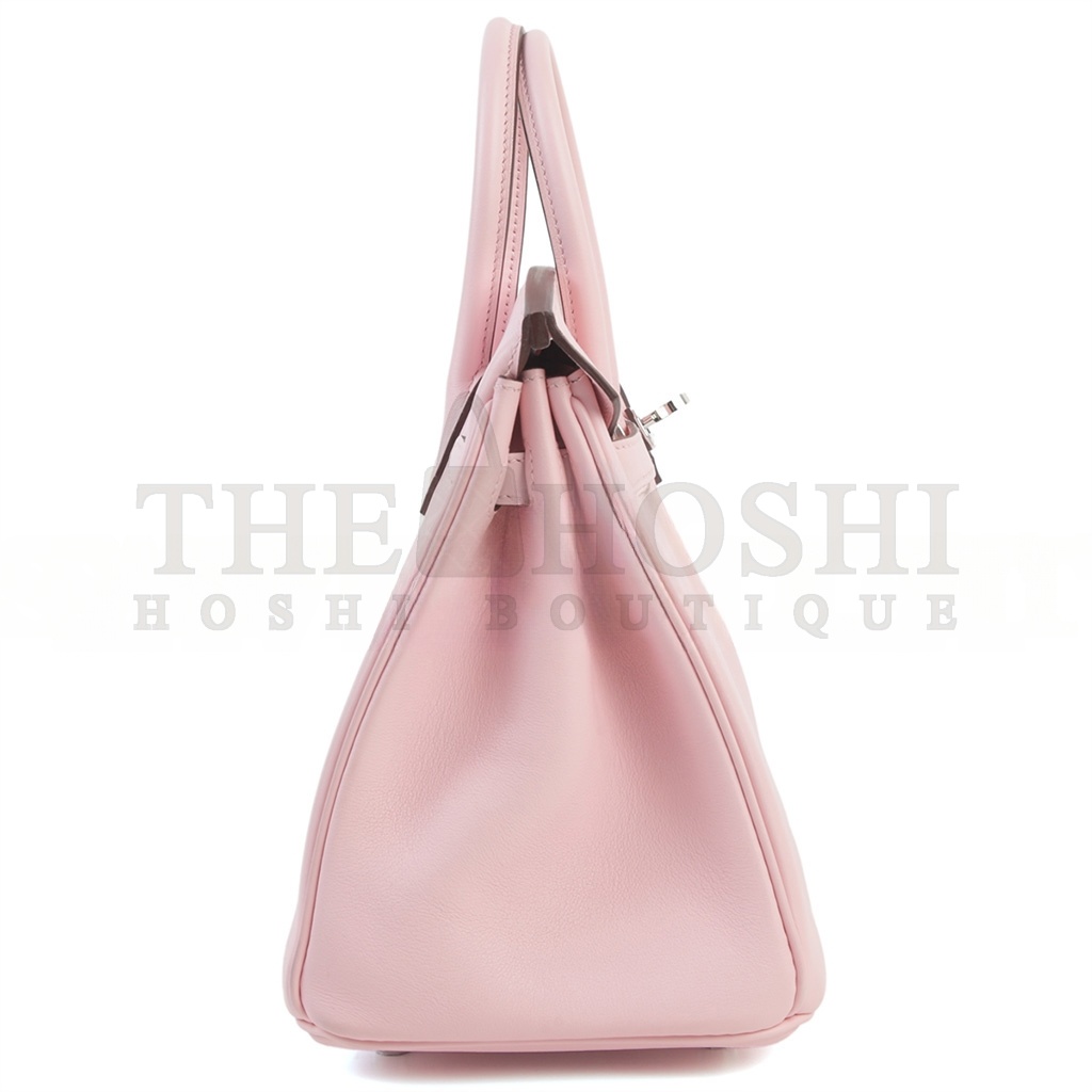 H**me5 BIRKIN 25 SWIFT LEATHER 3Q CHERRY BLOSSOM SILVER BUCKLE H049362CK3Q (25*20*13cm) Master Quality